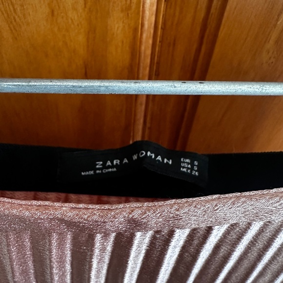 Zara Woman Blush A-Line Pleated Skirt - Picture 6 of 7